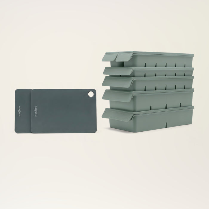 Norganic Meal Prep-pakken: Mini Duo og Meal Prep Sæt i Eucalyptus