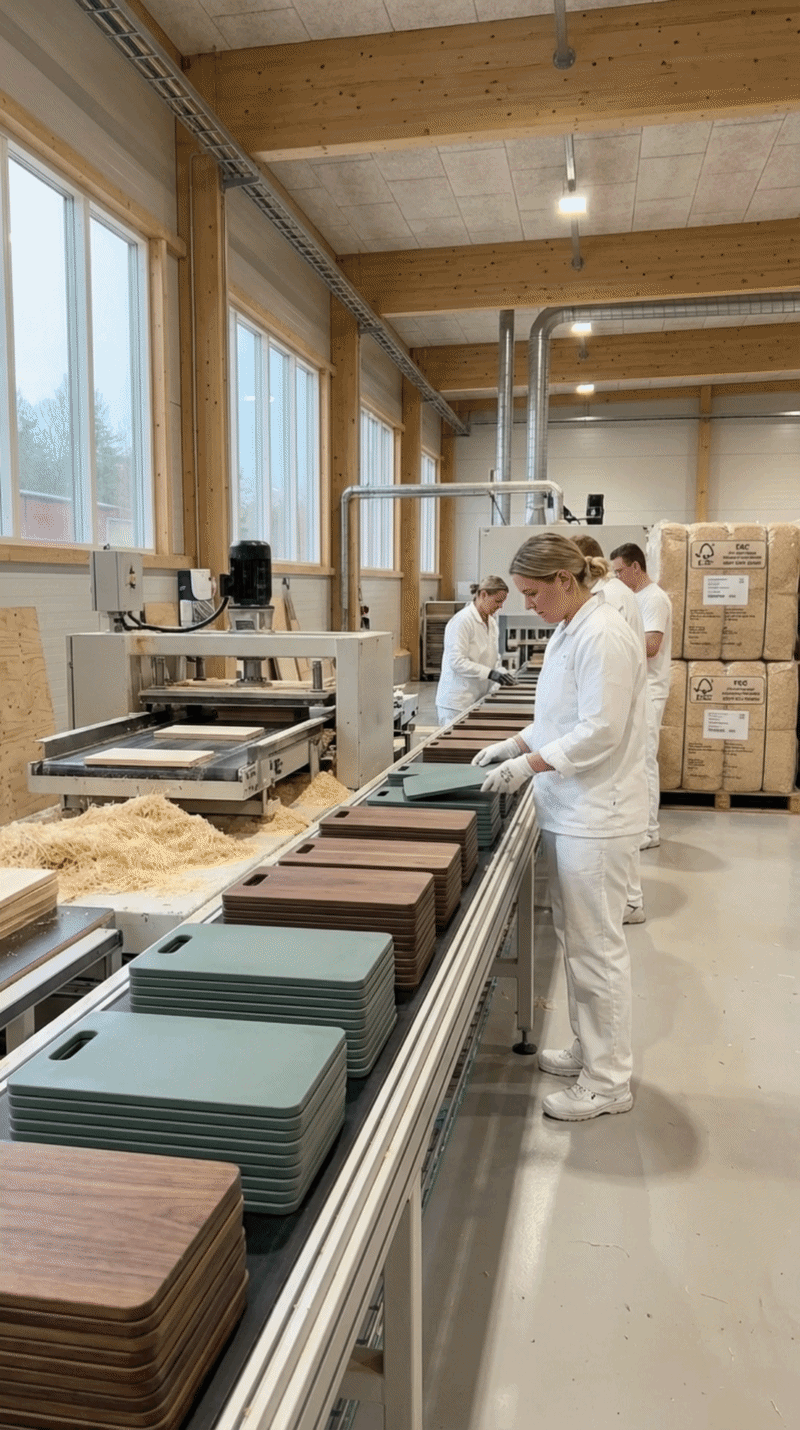 Lavet af komprimeret FSC-certificeret træfiber